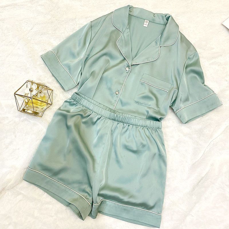 Casual Silk Pajamas Set