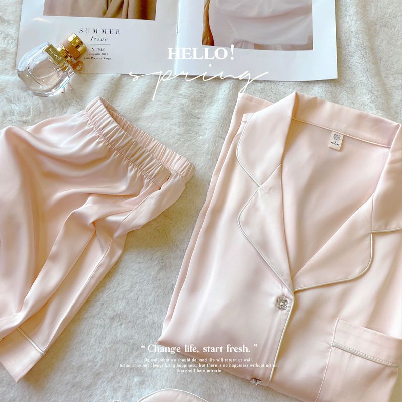 Casual Silk Pajamas Set