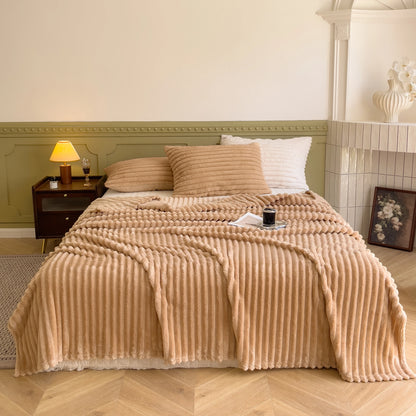 Autumn Winter Plush Blanket Bed Cover