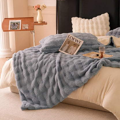 Autumn Winter Plush Blanket Bed Cover