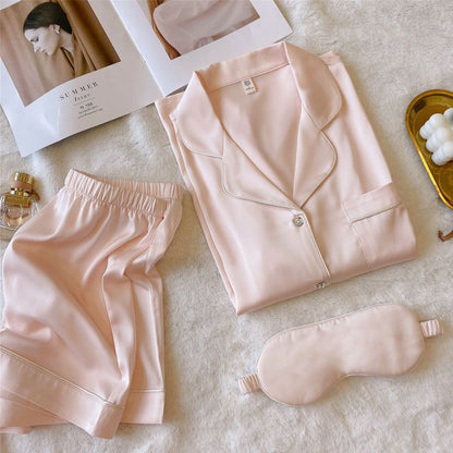 Casual Silk Pajamas Set